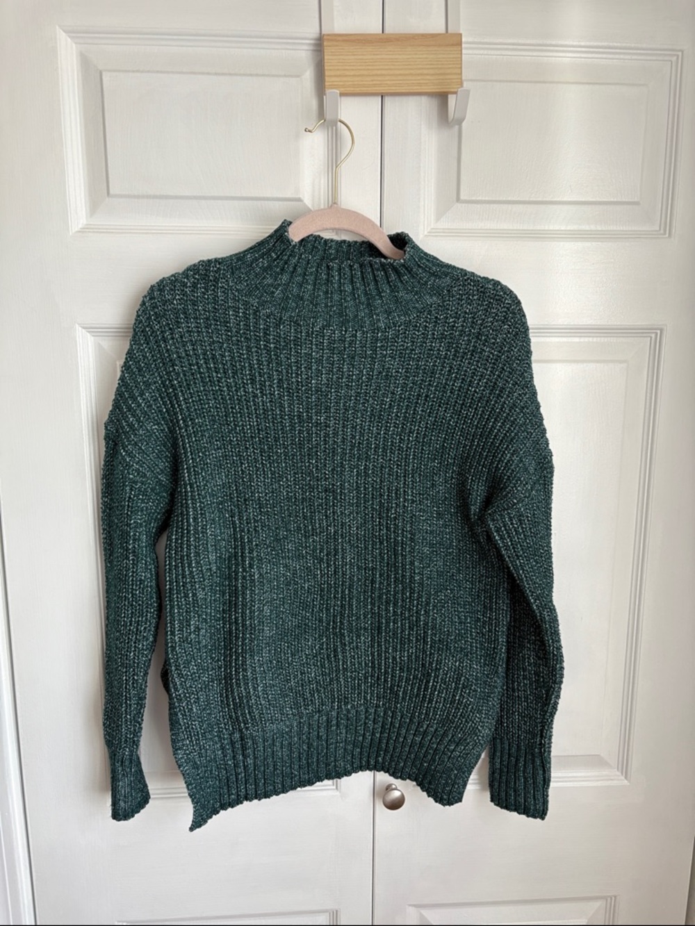 Maurices Forest Green Ribbed Mock Neck Sweater